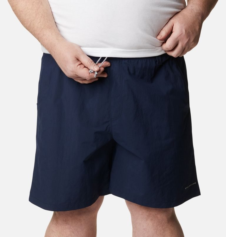 Men's Columbia PFG Backcast III Water Shorts Navy | Plus Size CA-Q03A5